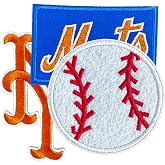 3Pcs New York Baseball Iron On Patches - Embroidered Applique for Hats, T-Shirts, Backpacks, Jeans.(NY)
