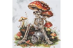 Xinpinzhou Skull 11ct Cross Stitch Kits, 11 CT Funny Pre Printed Counted Stamped Cross Stitch Embroidery Needlepoint Needlewo