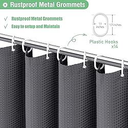 Dynamene Extra Wide Shower Curtain - 84 Inch Wide