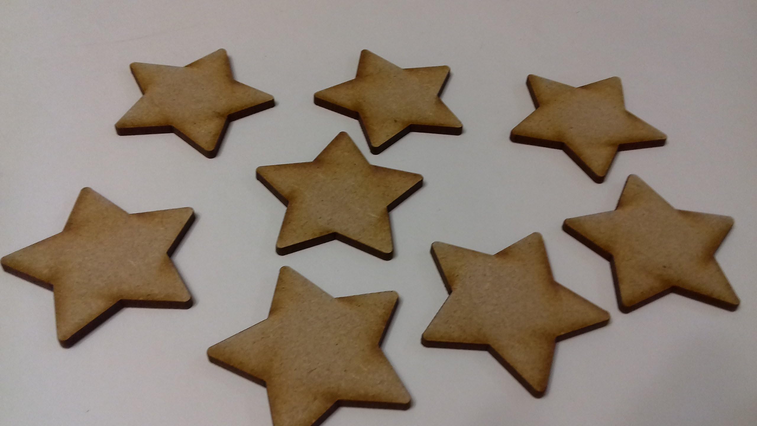Laser Cut 3mm MDF Rounded Stars Pack of 50 (40mm)