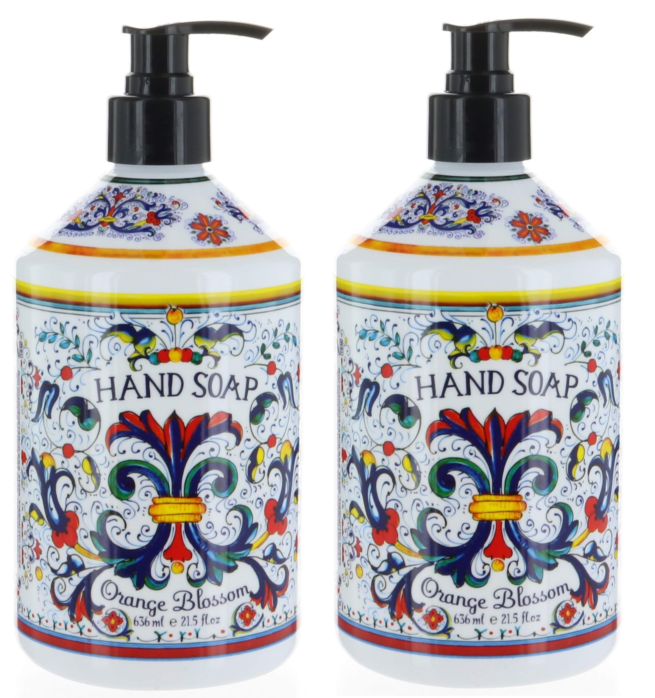 2 Bottles, Italian Deruta Hand Soap, Meyer Lemon, 21.5 FL OZ By Home & Body Company