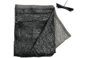 BeGrit 30% Shade Cloth Plant Cover Sunblock Sun Shade Net Sun Mesh with Ties for Garden Flower Plants 6.6ft x6.6ft