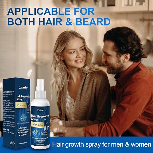 HAIR GROWTH SERUM, HAIR LOSS TREATMENTS FOR MEN & WOMEN, HAIR REGROWTH FOR MEN, HAIR GROWTH OIL SPRAY, COMBAT HAIR LOSS & THINNING HAIR, 100ML