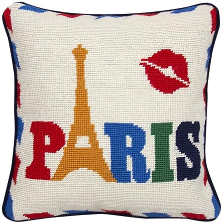 Jonathan Adler Paris Needlepoint Throw Pillow 12 X 12 Amazon