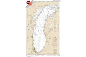 Paradise Cay Publications NOAA Chart 14901: Lake Michigan (Mercator Projection) 21.00 x 34.17 (Small Format Waterproof)