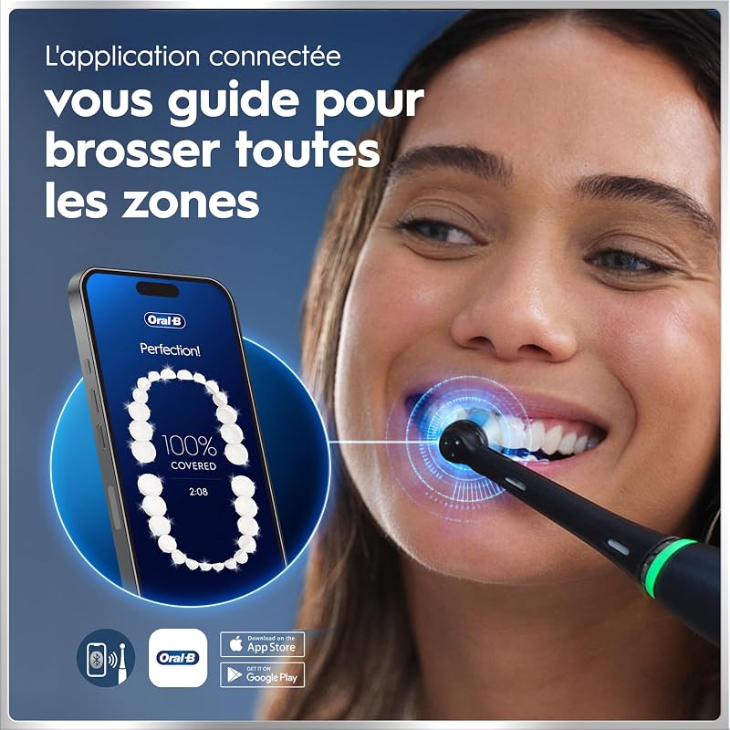 Brosses à Dents Electriques iO 6 Duo, 3 Brossettes, Noire et Rose