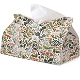 Cztulip Fall Floral Tissue Box Cover Rectangle for Bathroom Office Decor | Vintage Wildflower Tissue Box Holder,Farmhouse Rustic Floral Decorative Facial Paper Case for Living Room Bedroom Desk Decor