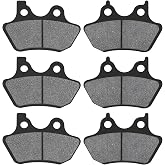 AHL Front &amp; Rear Brake Pads Set for Harley FLHTCU-I Electra Glide Ultra Classic/FLHRCi Road King Classic/Touring FLHT 2000-2007 Dyna FXDLi Dyna Low Rider (Spoke Wheels) 2006 (Semi-metallic)