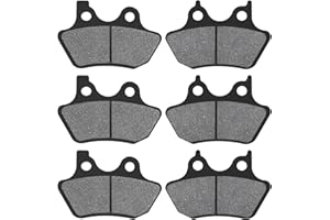 AHL Front & Rear Brake Pads Set for Harley FLHTCU-I Electra Glide Ultra Classic/FLHRCi Road King Classic/Touring FLHT 2000-2007 Dyna FXDLi Dyna Low Rider (Spoke Wheels) 2006 (Semi-metallic)