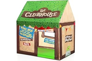 SweHouse Kids Play Tent Indoor: Clubhouse Tent for Kids with Roll-up Door and Windows for Outdoor Games - Boys Tent Playhouse Toddlers Toys Tent for Birthday Gifts