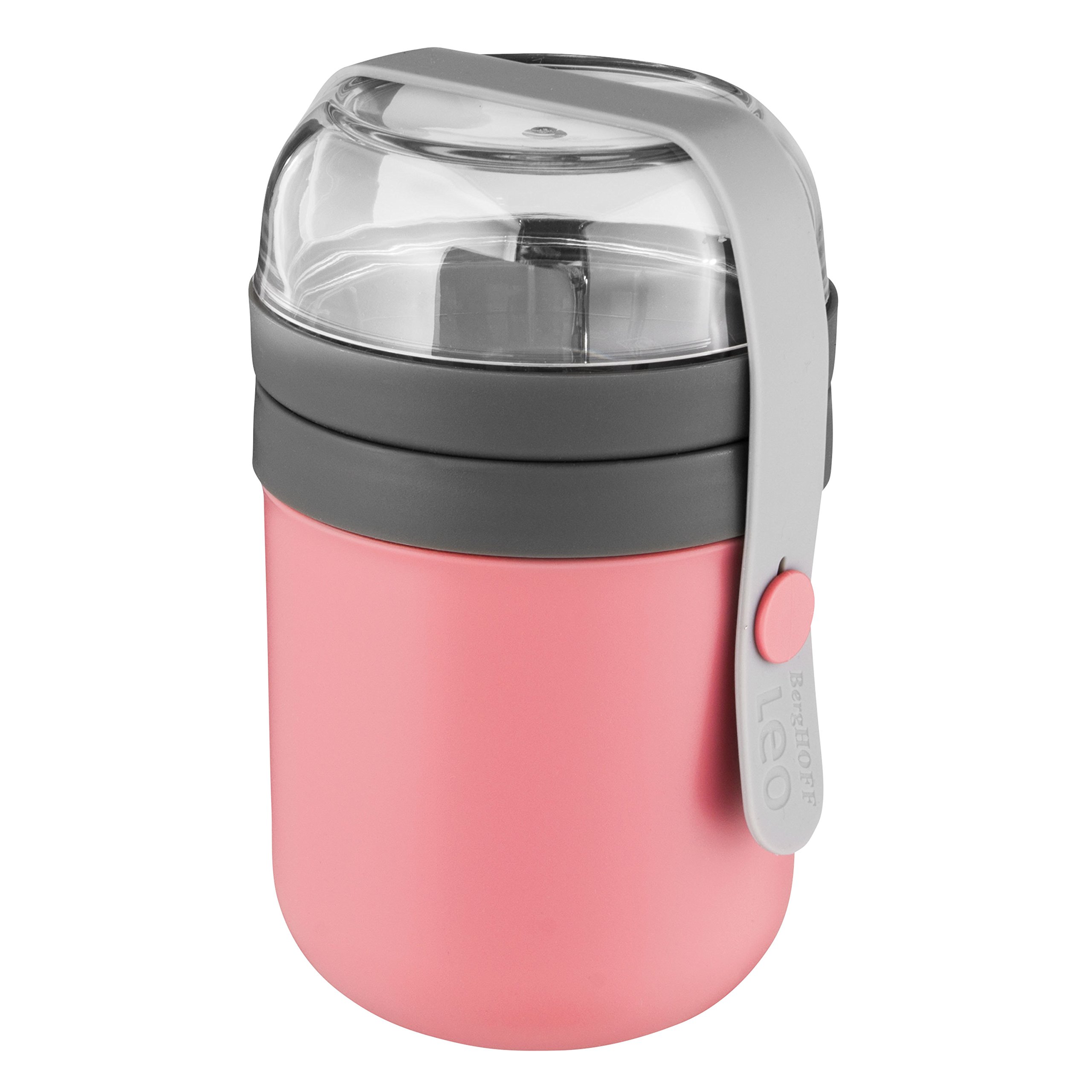 BergHOFF Leo Leak-Proof BPA- Dual Lunch Pot, 2 x Watertight Stackable Containers, Lunch On The Go