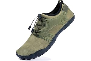 Josaywin Water Shoes for Men Quick Dry Wide Toe Aqua Shoes Adjustable Barefoot Sock for Swim Beach River Pool Surf