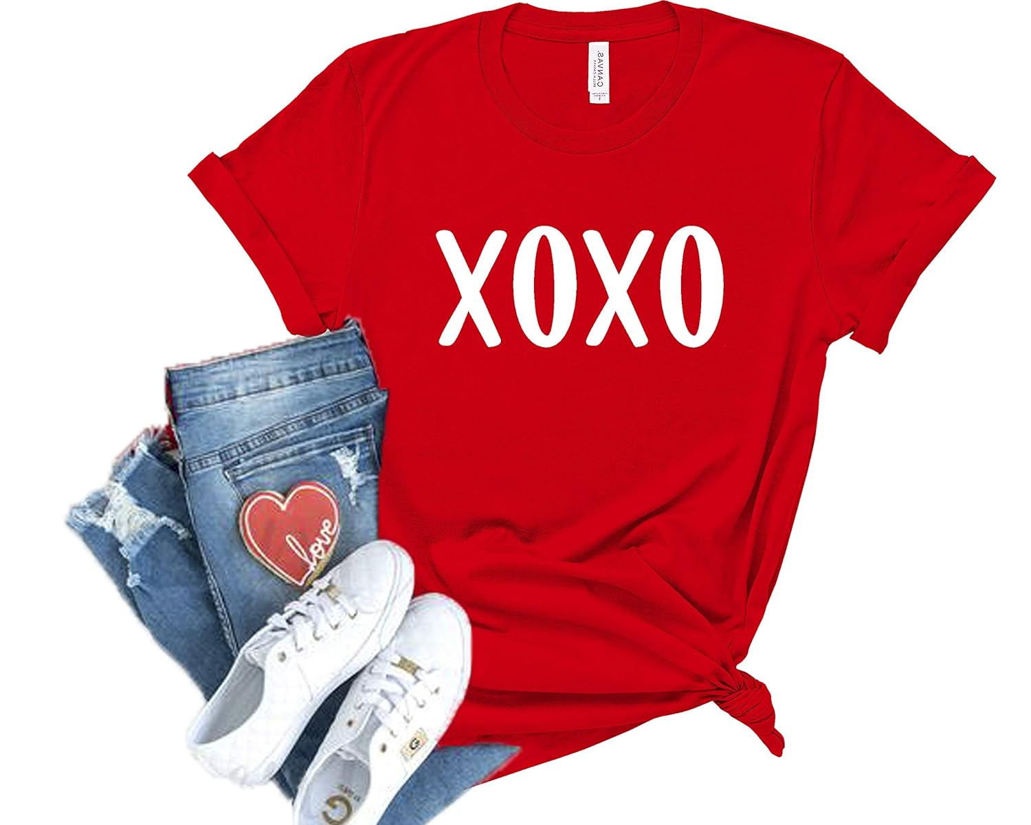 red valentines shirt