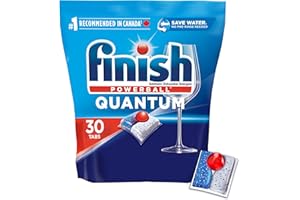 Finish Power Ball Quantum Dishwasher Detergent Pods, No pre sinse needed, For Deep clean & sparkling shine, 30 Tabs