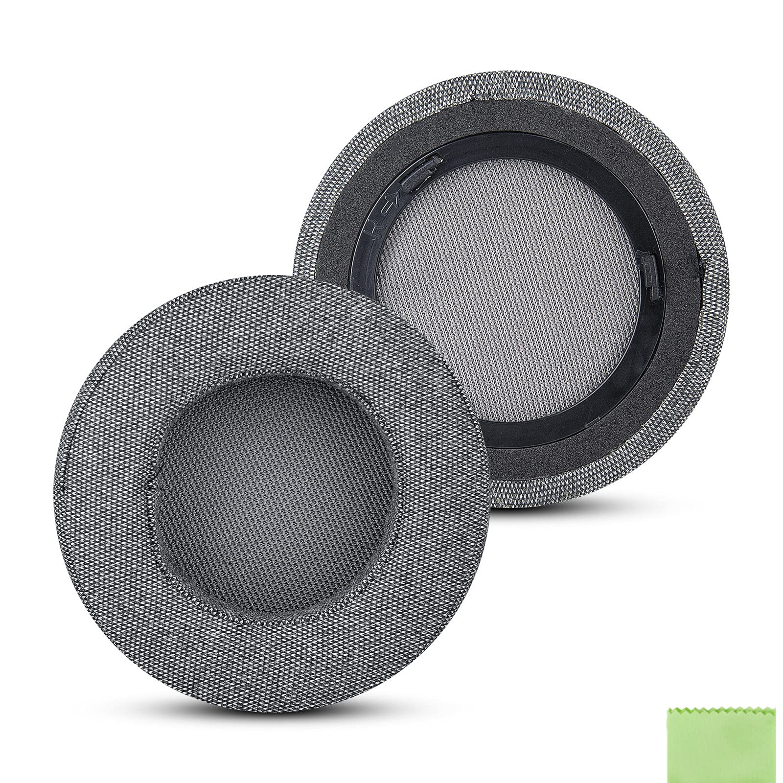 Geekria Comfort Linen Replacement Ear Pads for Corsair Virtuoso RGB/Virtuoso Wireless SE/Virtuoso Wireless XT Headphones Ear Cushions, Repair Parts (Grey)