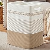 SIXDOVE Laundry Basket, Large Woven Rope Tall Laundry Basket with Handles, Decorative Storage Basket for Clothes and Blankets in Living room, Bedroom