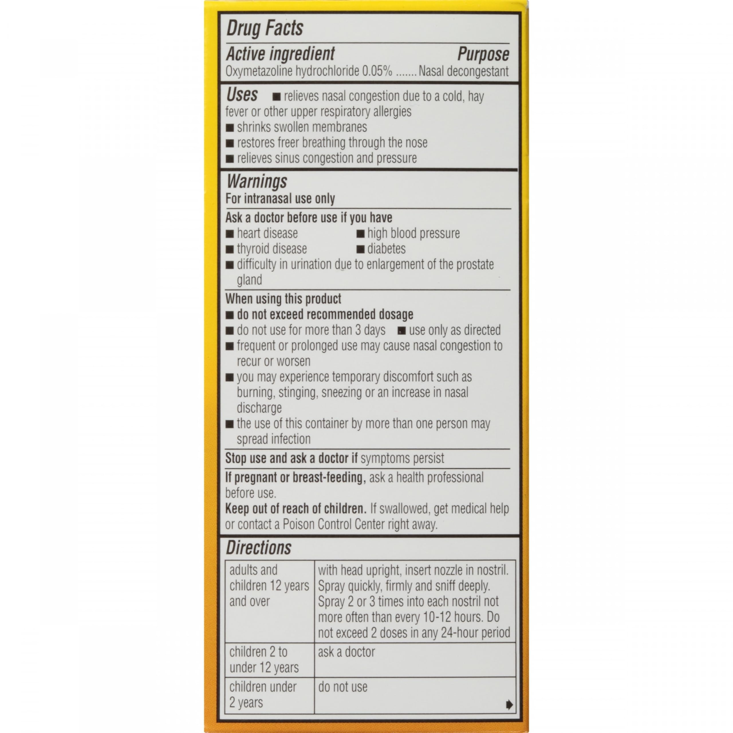 Dristan 12-Hour Nasal Spray 0.50 oz (Pack of 8)