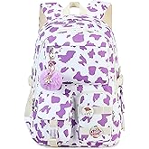 Hidds Backpack for Girls College School Backpacks Kids Bookbag School Bag Travel Laptop Daypack Teens Women (Purple)