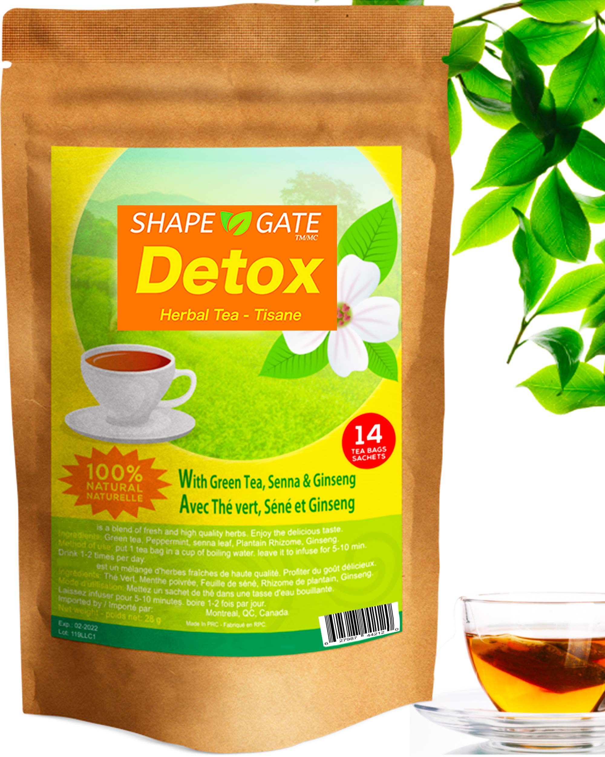 Buy ShapeGate Skinny Detox Tea (14 Days) Weight loss Tea Colon