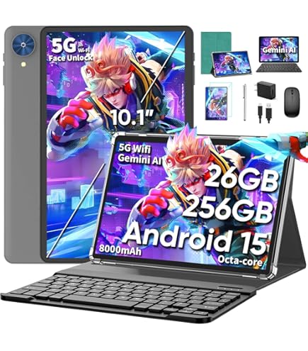 10 Tablet 15 Android : Amazon.com 6GB+128GB Androidタブレット Relndoo Inch, Keyboard with Tablet 2026 Androidタブレット本体
