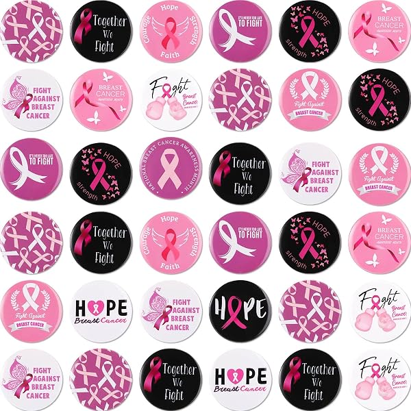 100 Pcs Breast Cancer Awareness Pink Ribbon Pins - Lapel Pins For Fundraising, Charity Events & Support