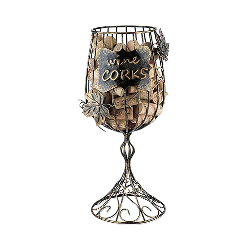 True Wine Glass Cork Holder, Decorative Wine Cork Storage and