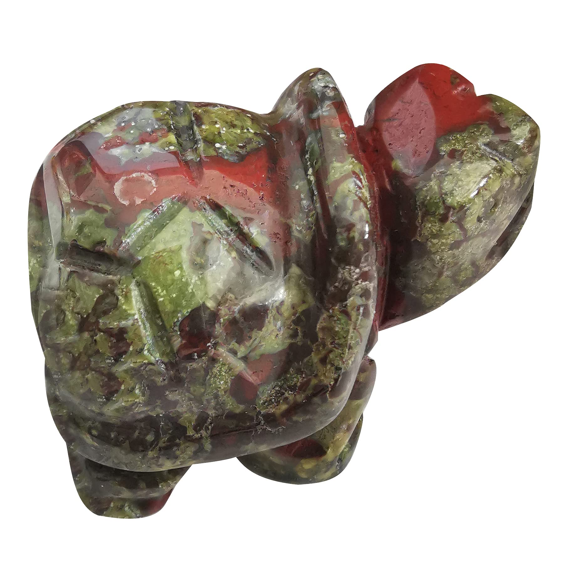Lovionus89 Hand Carved Stone Crystal Turtle, 40mm Small Turtle Animal Figure Bag Statue Sculpture, Dragon Blood Stone