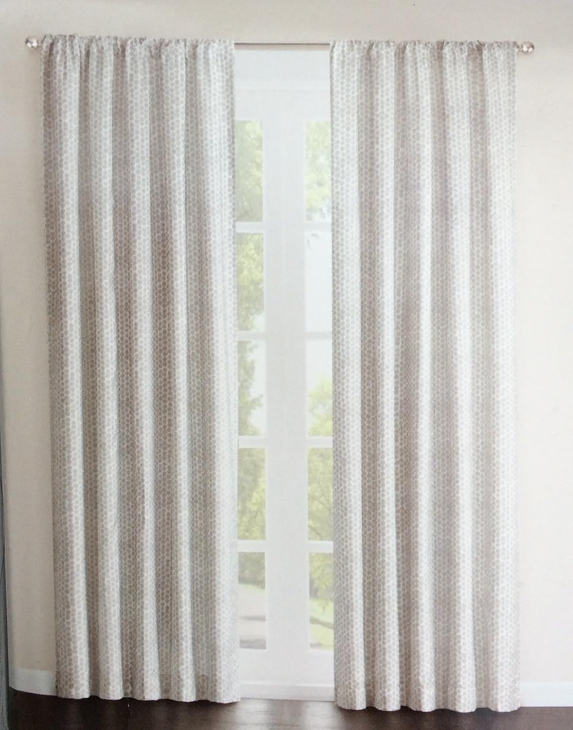 Echo Design Dotkat 2 Window Curtains Polka Dot 50 By 84 Inch Gray
