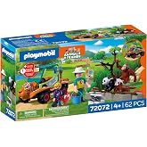 Playmobil | Animals &amp; Friends | Zookeeper with Vehicle | Vehicle with Tiger Head Design and 3 Animals | Children's Toy for Ages 4 and up | 72072