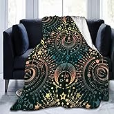 Magical Astrology Moon Star Blanket, Soft Blankets Flannel Bed Throw Cozy Lightweight Plush Gifts for Women Men Boys Girls Sofa Couch Bedroom Living Rooms Warm All Season, Home Decor, Small 50"x40"