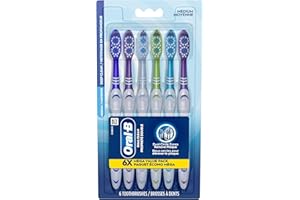 Oral-B Toothbrush Dual Clean, Medium, 6 Count