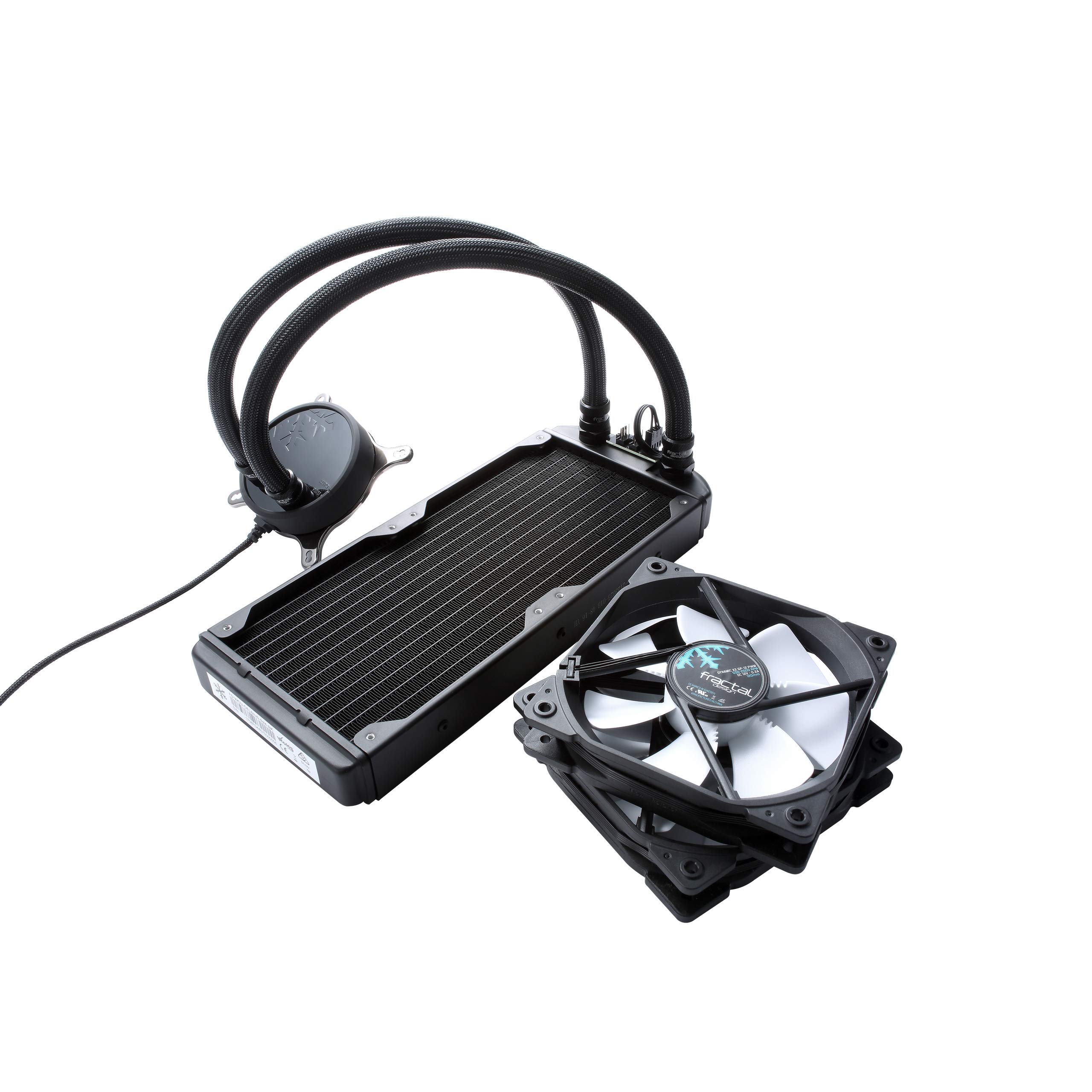 Fractal Design Celsius S24-240 mm Radiator - Silent Liquid CPU Cooler - PWM - Intelligent Controls - 2X Fractal Design Dynamic X2 PWM GP-12 120Mm Silent Fans Included - 1/4
