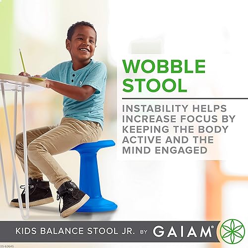 Gaiam Kids Wobble Stool Desk Chair Alternative Flexible Seating