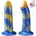 FYSHAVO Fantasy Dildo Vibrator Sex Toys - 8.4" Zipper Monster Thick Dildo Adult Toys, Remote Control Vibrators 10 Modes, Anal Toy G-spot Strong Suction Cup Dildos, Women Couples Female Sex Toys