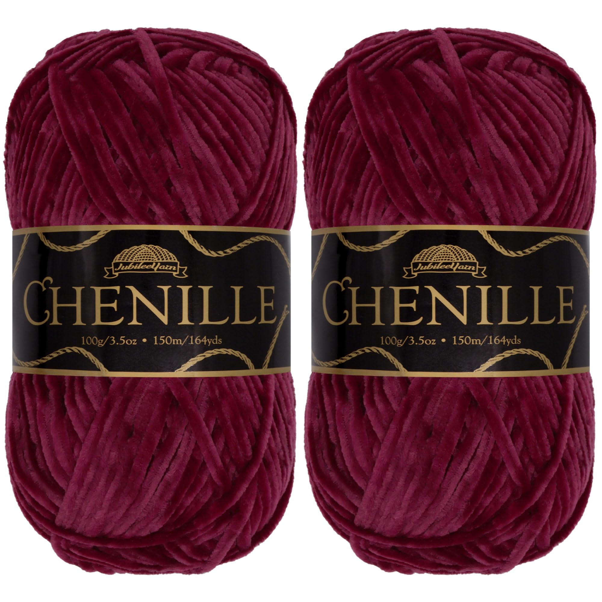 JubileeYarn Chenille Yarn - Worsted Weight - 100g/skein (2 Skeins, 145 Jasper) — image 1