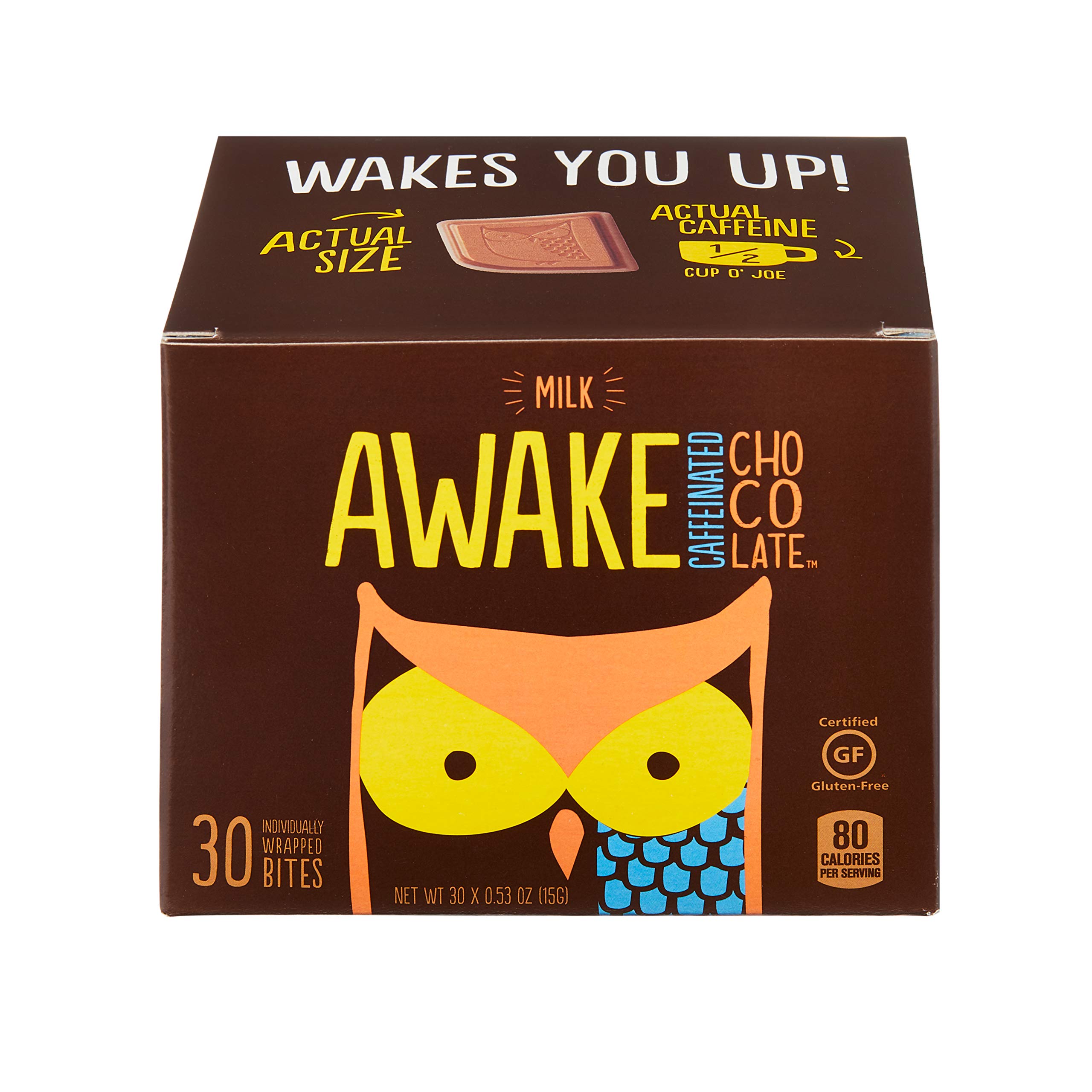 Buy AWAKE Caffeinated Chocolate Energy Bites, Milk Chocolate, 30Count Online at desertcart UAE