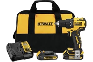 DEWALT ATOMIC 20V MAX* Cordless Drill/Driver Kit, Compact, 1/2-Inch (DCD708C2)