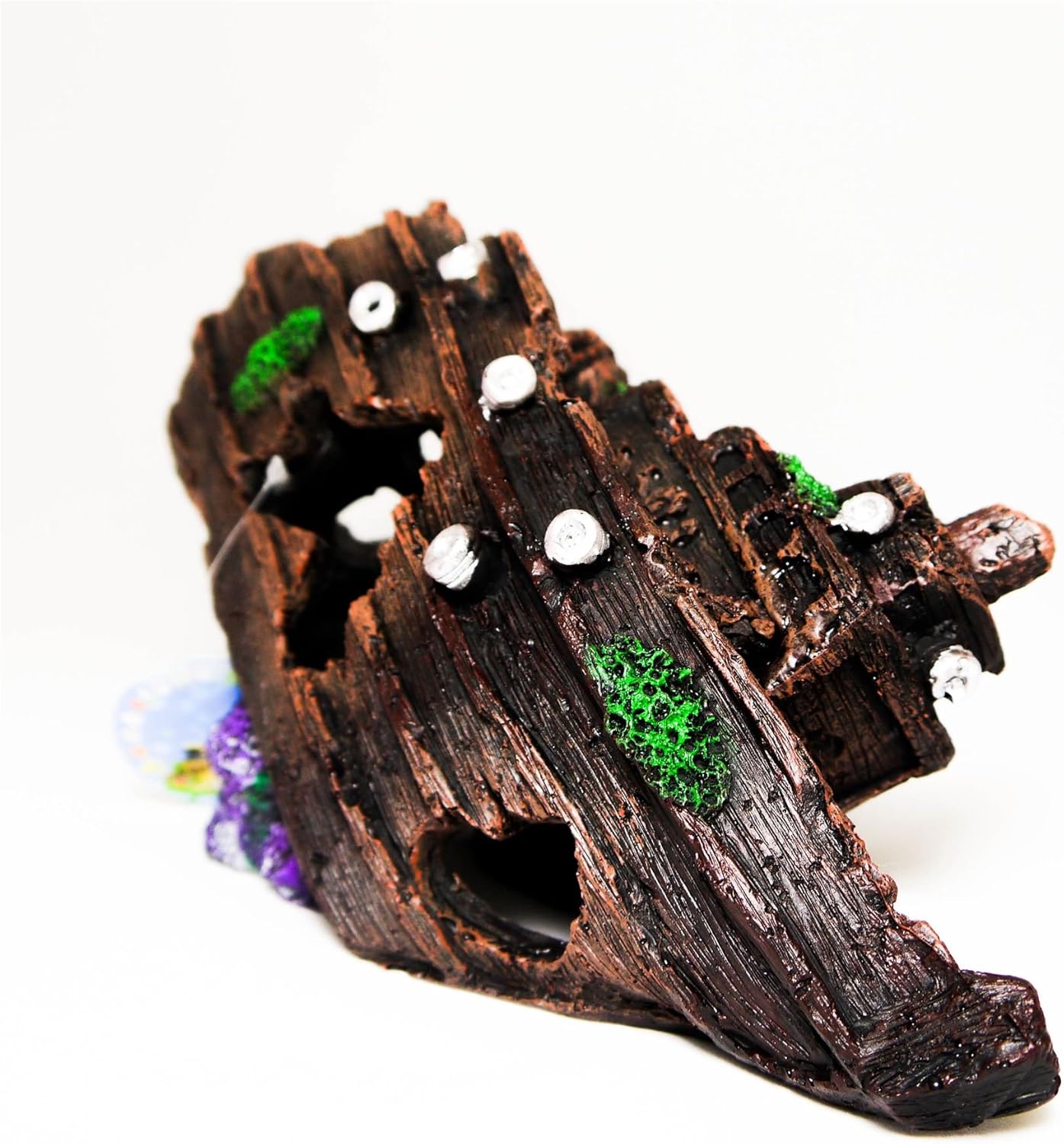 Half Shipwreck PolyResin Aquarium Novelty Fish Tank Ornament Amazon.co