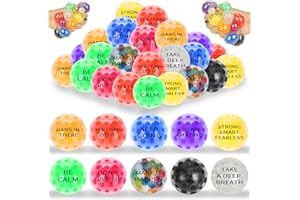 CHSHHUAO 20 Pack Colorful Motivational Mini Stress Balls Set, Squishy Balls Fidget Toys for Adult, Squeeze Balls Bulk, Birthday Gifts Party Favors Goodie Bags Stuffer Anxiety Stress Relief