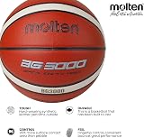 Molten BG3000 Basketball Size 5 Indoor Outdoor Synthetic Leather Orange view 2