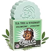 Otter co. Tea Tree & Rosemary Volumizing Conditioner Bar – Castor & Olive Oil, Zinc, Vegan, Hydrating, Sulfate Free & Non Toxic – Men & Women Bar Conditioner for Travel, All Hair Types, Made in USA