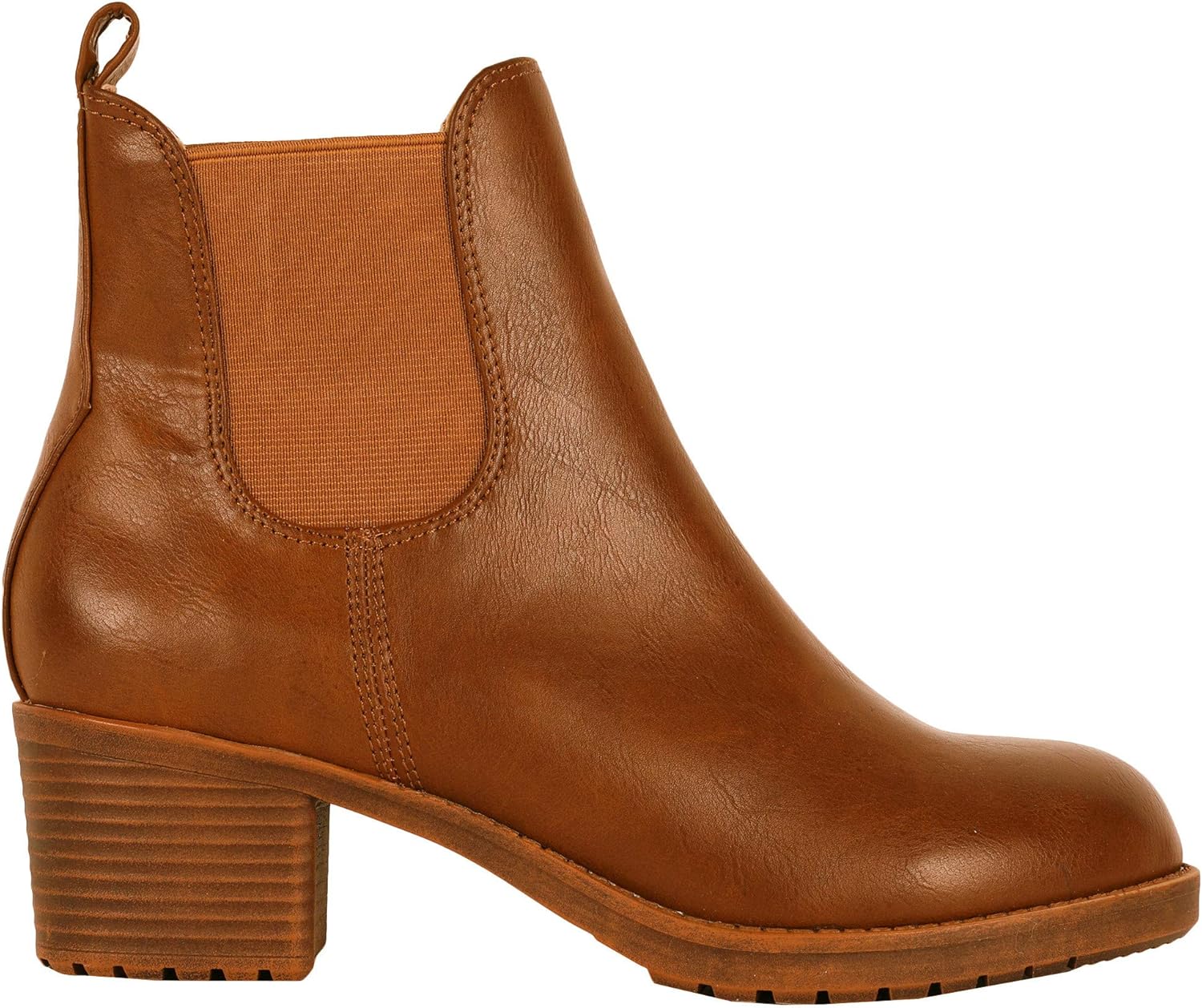 stacked heel western chelsea boots