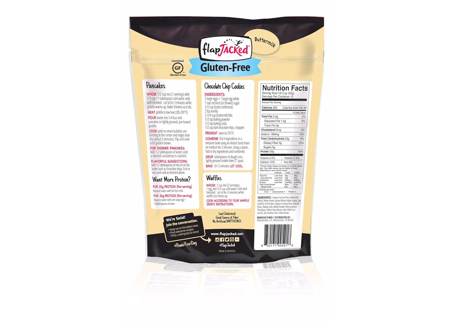 FlapJacke Mezcla para hornear de panquecas con proteí ...