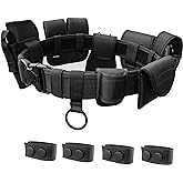 ZGJINLONG 10 in 1 Duty Belt Rig police Molded Pouches Kit Tactical Utility Security Guard Belt Modular Law Enforcement Military Equipment Belt 4 pack Belt Keeper