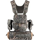 Locmeo Binoculars Harness Chest Pack with Rangefinder Pouch and Hand Warmer Pockets, Adjustable Shoulder Strap, Ideal for Hunting, Hiking