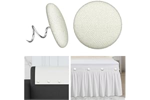 MIOULE Upholstery Tacks Headliner Pins， Fabric Covered Twist Pins for Sofa，Furniture Covers，Armchair Caddies, Armrest Covers,Bed Skirts, Slipcovers, Headliners (Set of 24, Rice White)