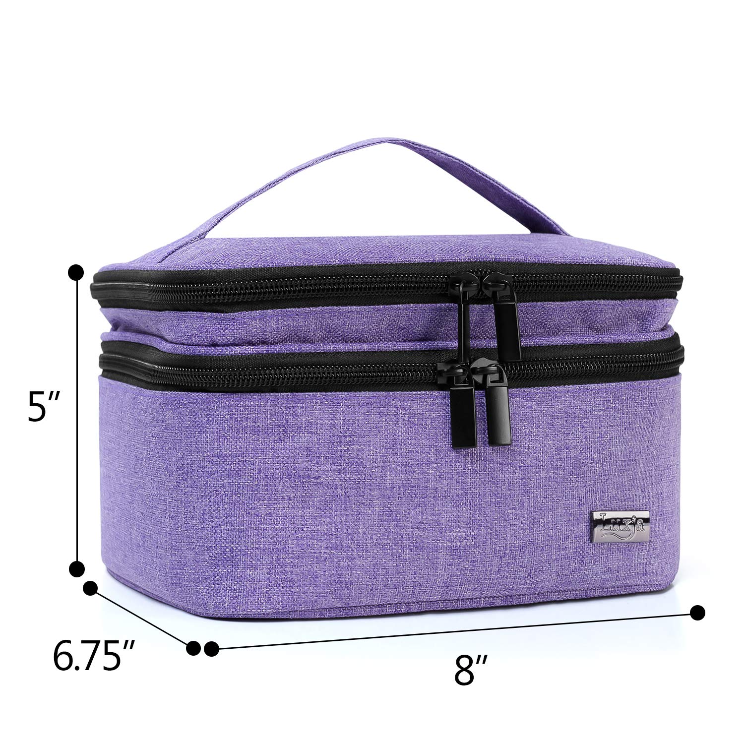 Luxja Nail Polish Carrying Case - Holds 20 Bottles (15ml - 0.5 fl.oz), Portable Organizer Bag for Nail Polish and Manicure Set, Purple : Beauty