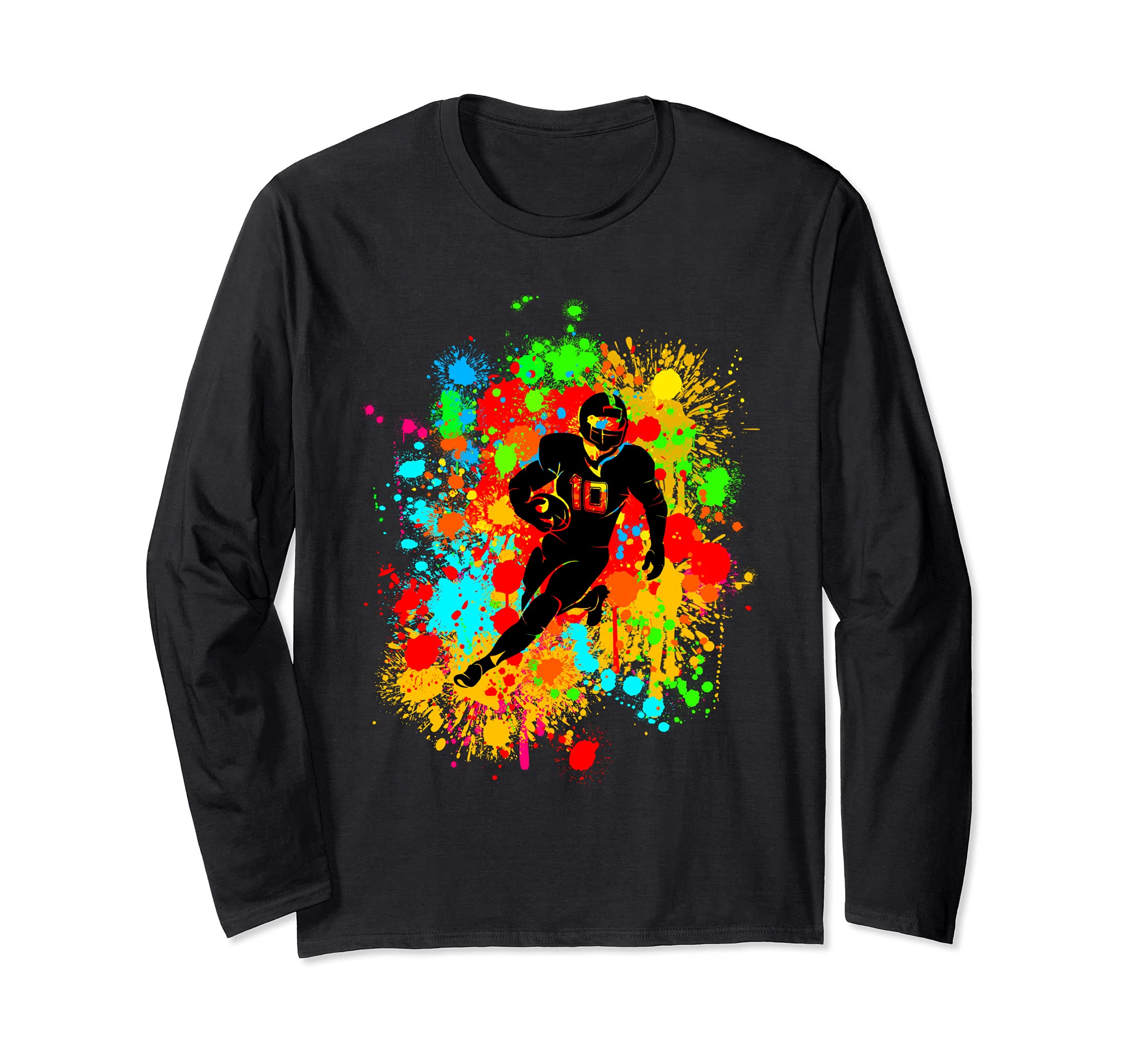 This Men Art is American Football Gift idea for big Players Long Sleeve T-Shirt
