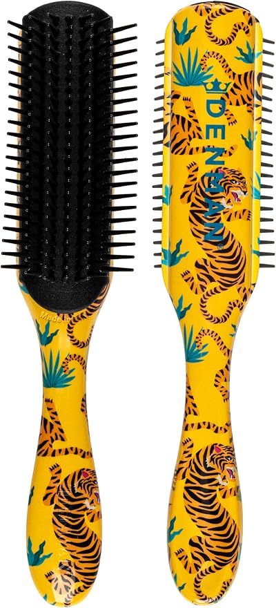 Denman D3 Original Curl Definer & Styler 7 Row Detangling Brush Tiger