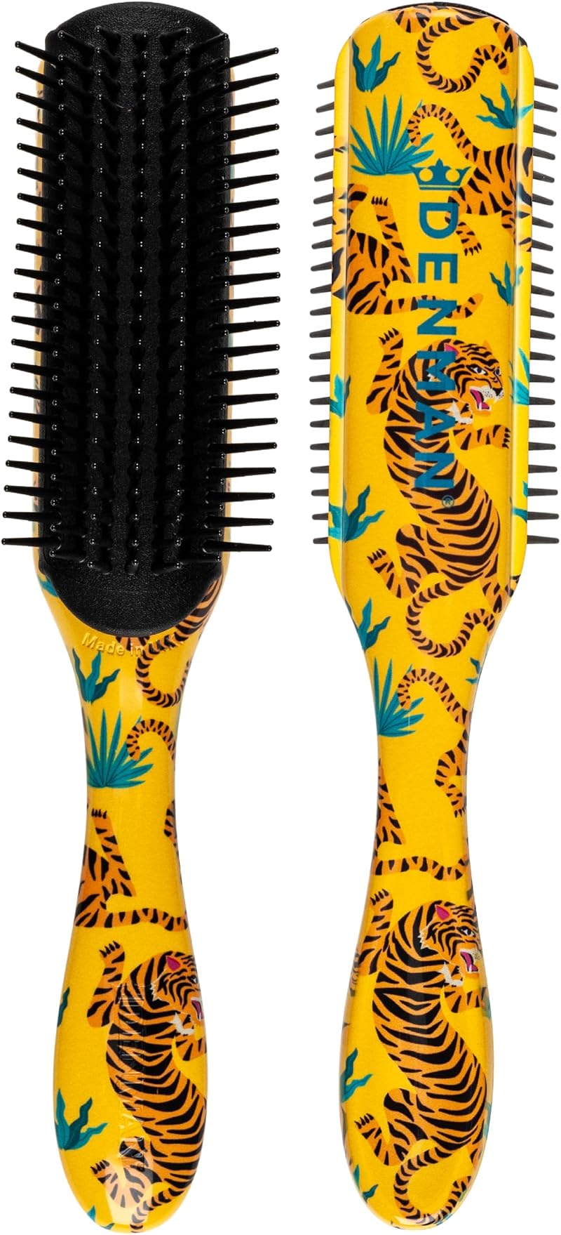 Denman D3 Original Curl Definer & Styler 7 Row Detangling Brush Tiger